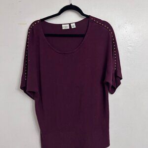 Kato Top Maroon Short Sleeve Size 22/24